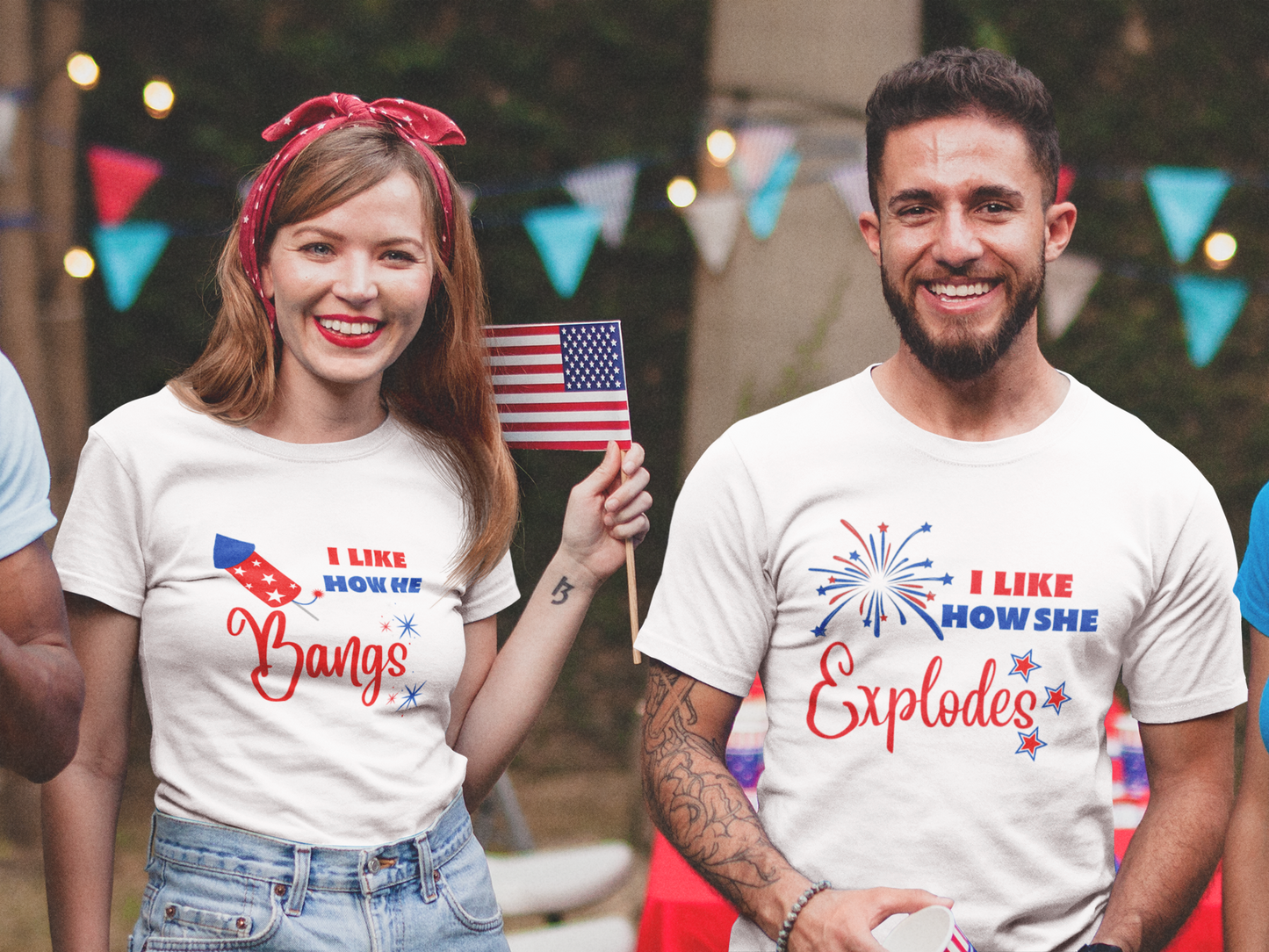 4th of July Couples Shirt| I Like How He Bangs