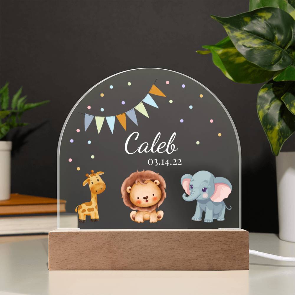 Custom Night Light Personalized With Name And Birthdate