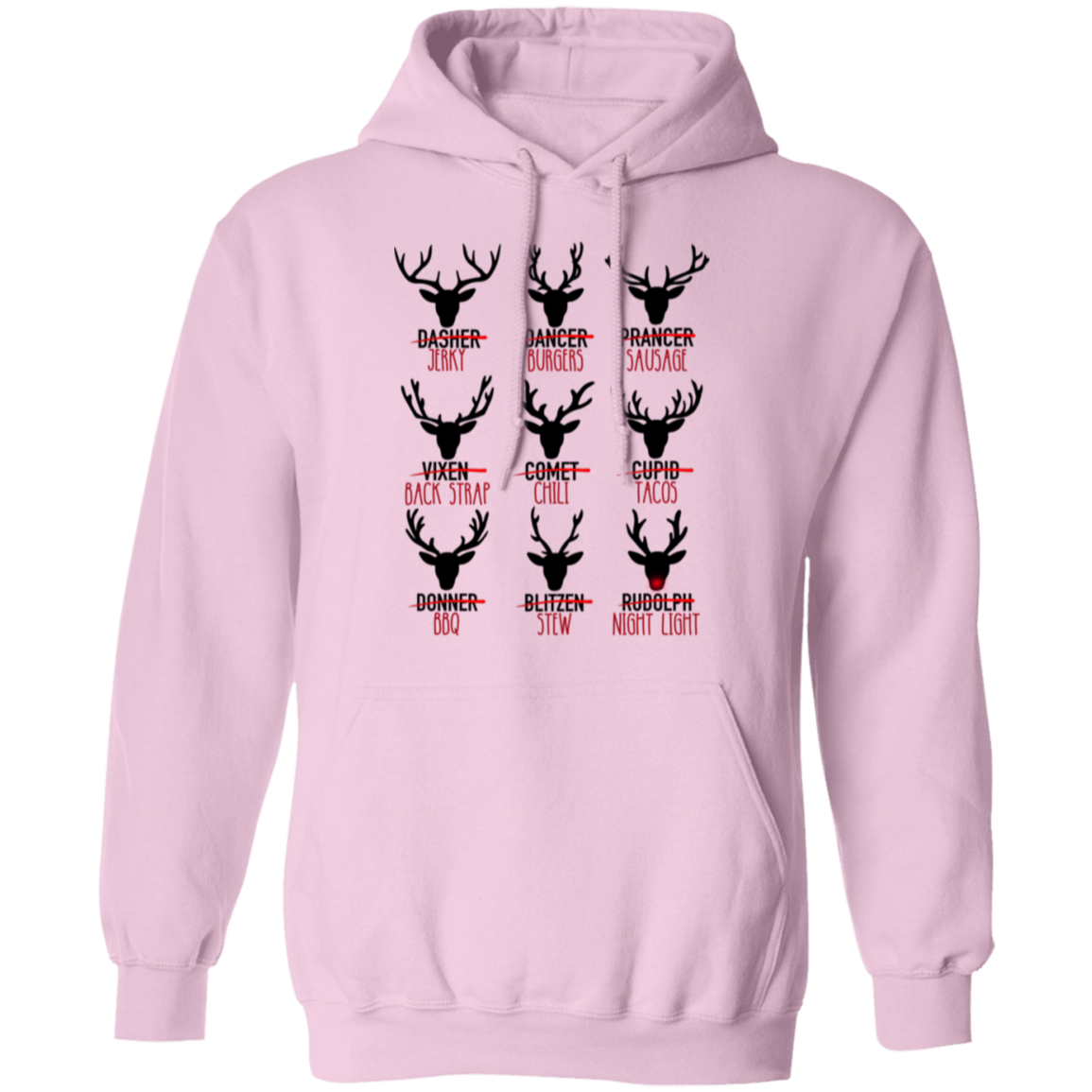 Santa's Reindeer Cuts of Meat Hoodie| Gift For Hunter