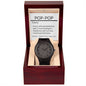 Pop-Pop Definition Wooden Watch