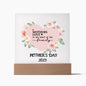 Mother's Love Plaque (Peach Floral)/ Mother's Day Gift