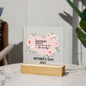 Mother's Love Plaque (Peach Floral)/ Mother's Day Gift