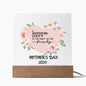Mother's Love Plaque (Peach Floral)/ Mother's Day Gift