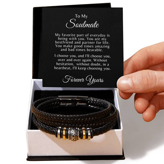 Soulmate Men's Love You Forever Bracelet