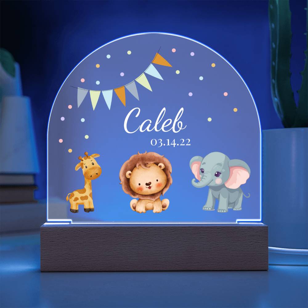 Custom Night Light Personalized With Name And Birthdate