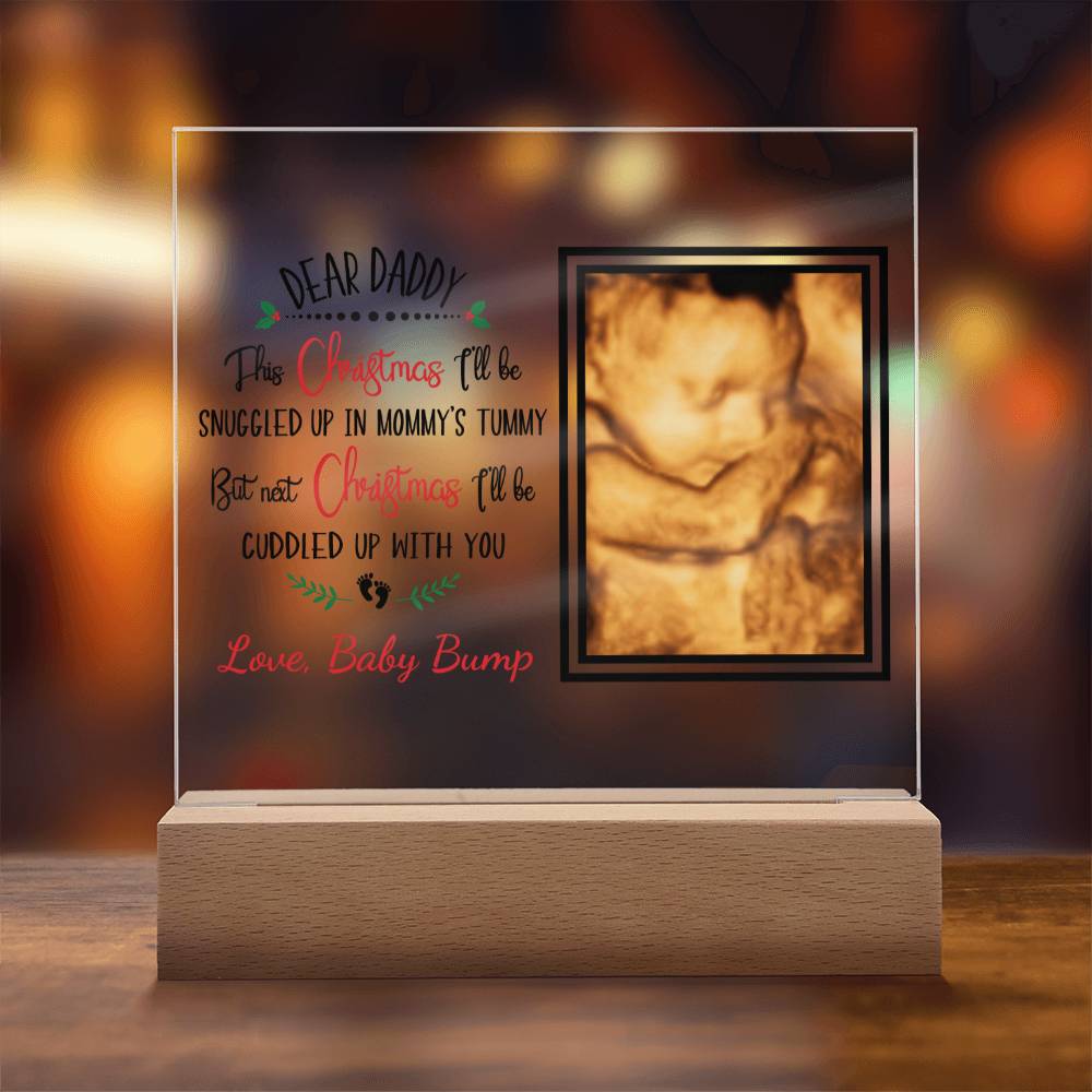 Personalized Ultrasound Acrylic Plaque| Christmas Gift For Dad