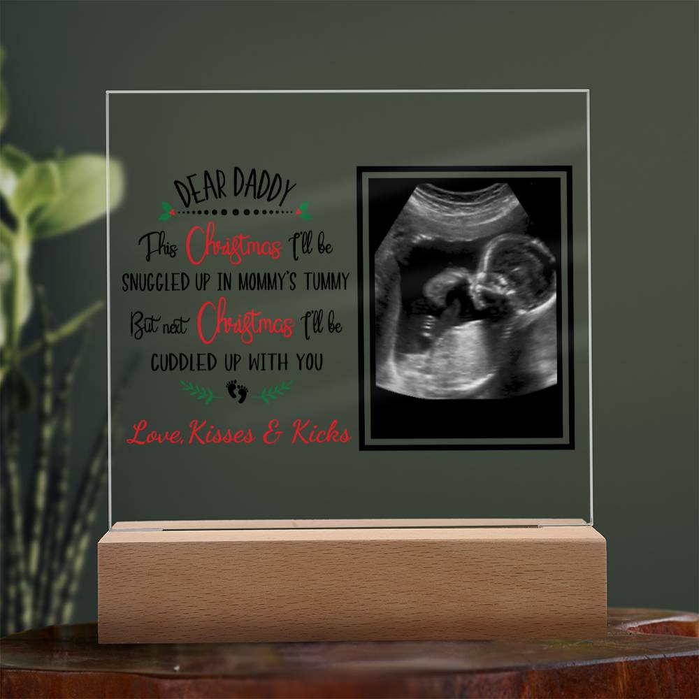 Personalized Ultrasound Acrylic Plaque| Christmas Gift For Dad