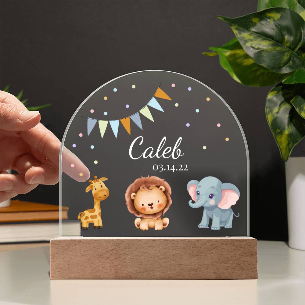 Custom Night Light Personalized With Name And Birthdate