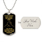 Brother Darkest Hour Black and Dark Gold Dog Tag