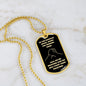 Brother Darkest Hour Black and Light Gold Dog Tag
