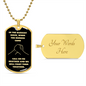 Brother Darkest Hour Black and Light Gold Dog Tag