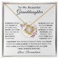 To My Beautiful Granddaughter Necklace 2