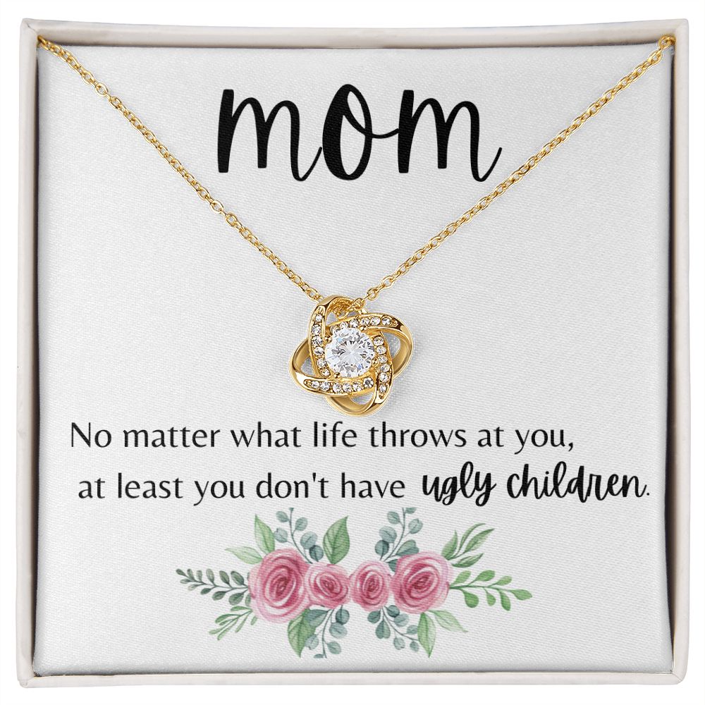 Mom No Matter What Love Knot Necklace 2