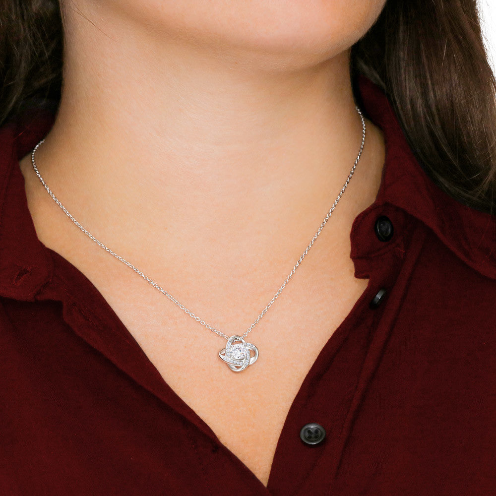 Mom No Matter What Love Knot Necklace 2