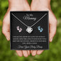 To My Mommy Love Knot (Pink & Blue Feet)/Mother To Be Necklace
