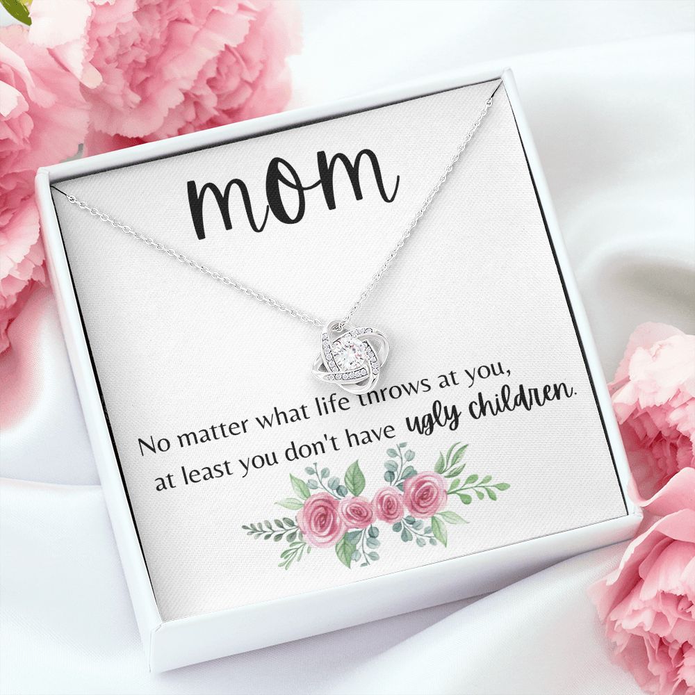 Mom No Matter What Love Knot Necklace 2