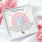 To My Mommy Rainbow Baby Necklace-Love Knot
