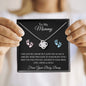 To My Mommy Love Knot (Pink & Blue Feet)/Mother To Be Necklace