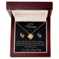 To My Mommy Love Knot (Pink & Blue Feet)/Mother To Be Necklace
