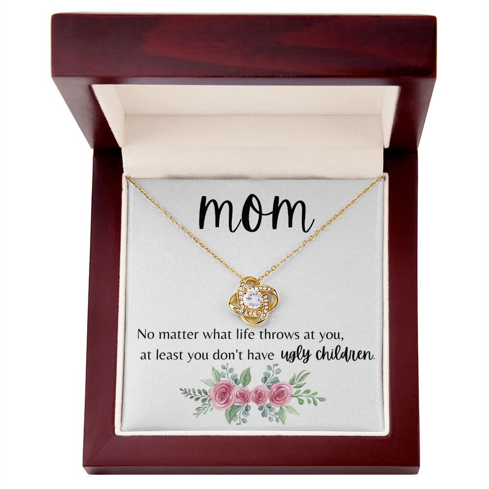 Mom No Matter What Love Knot Necklace 2