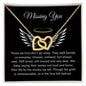 Missing You Interlocking Heart Necklace 3