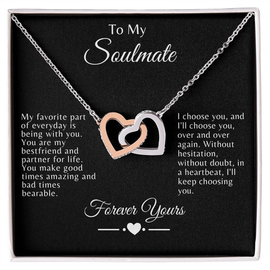 Interlocking Hearts Necklace Soulmate