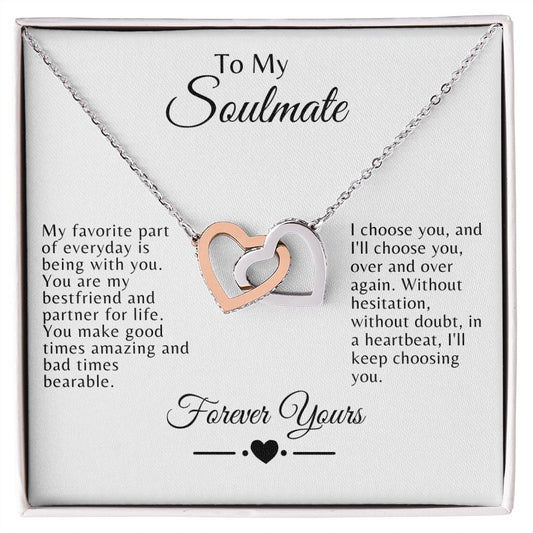 Interlocking Heart Necklace Soulmate