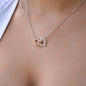 Missing You Interlocking Heart Necklace 2