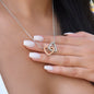 Missing You Interlocking Heart Necklace 3