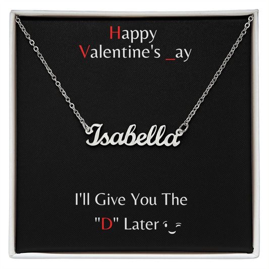 Valentines Necklace: Custom Name