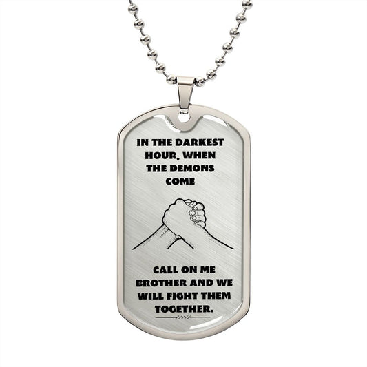 Brother Dog Tag: Silver