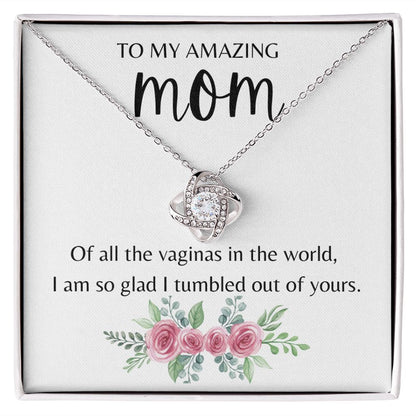 Amazing Mom Love Knot Necklace