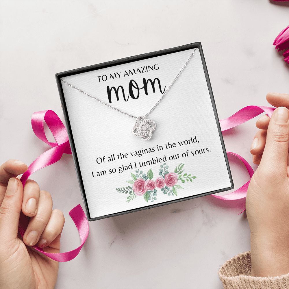 Amazing Mom Love Knot Necklace