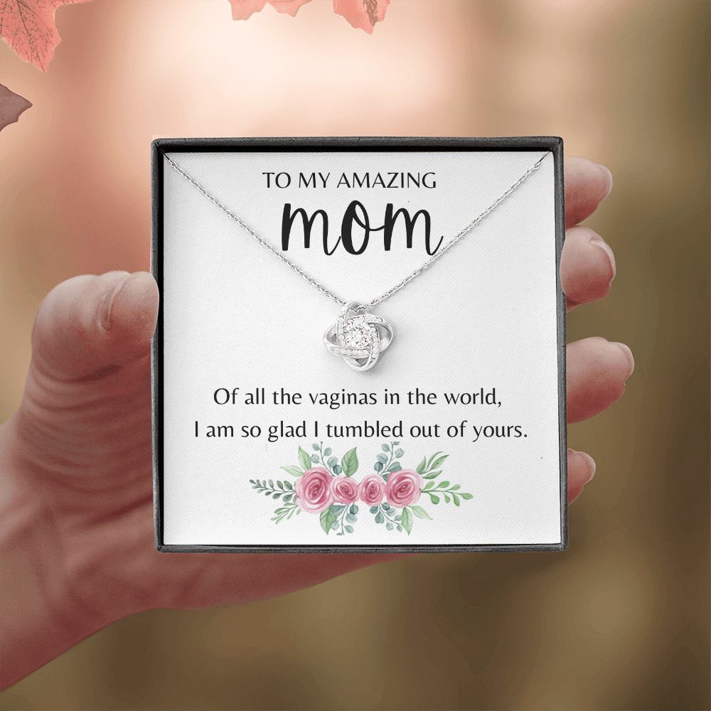 Amazing Mom Love Knot Necklace