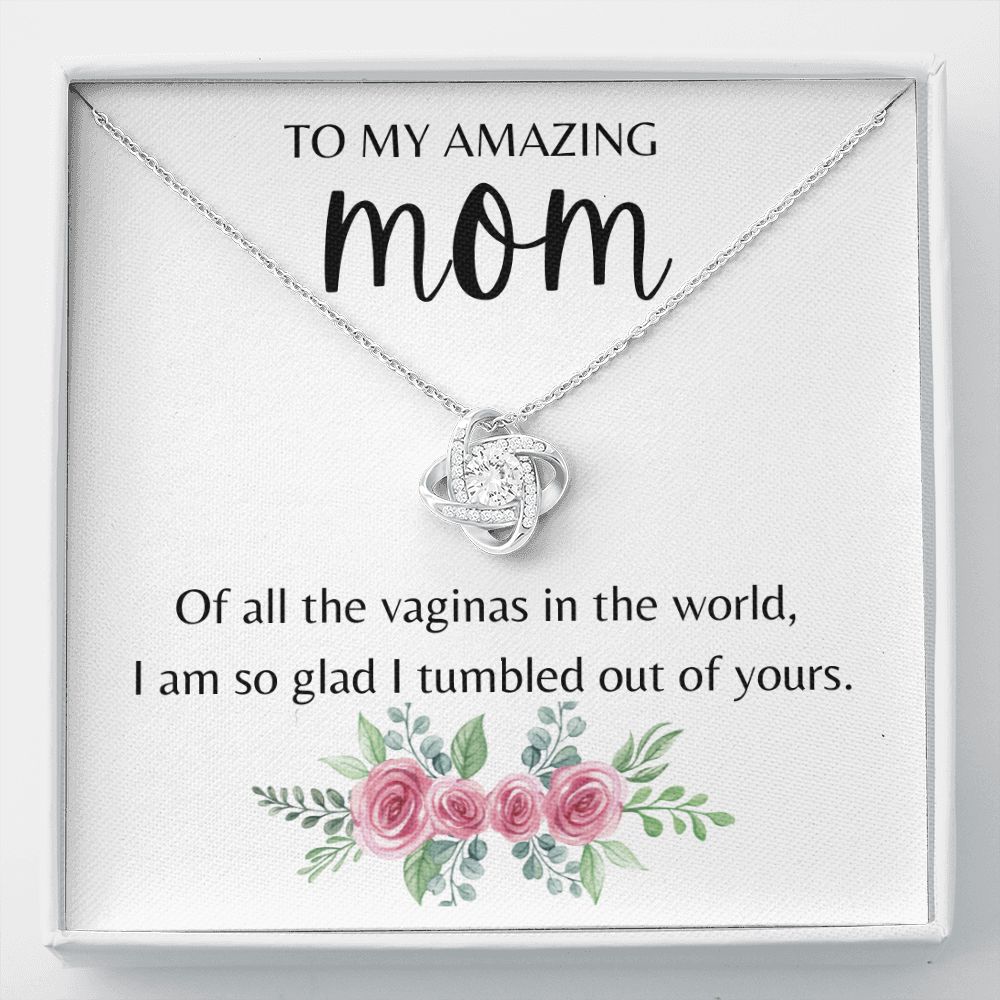Amazing Mom Love Knot Necklace