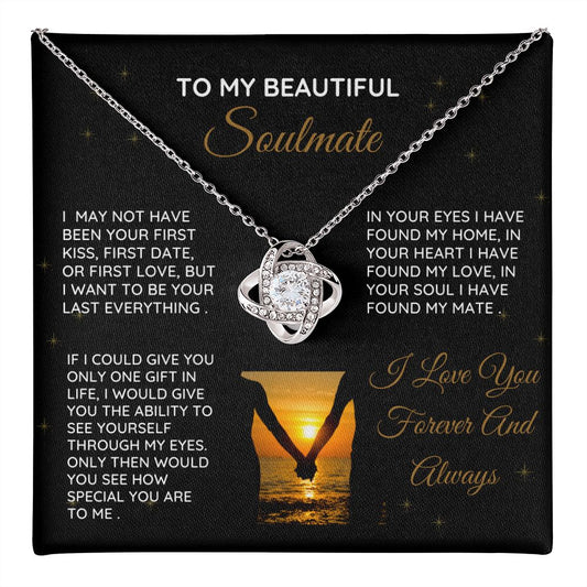 Soulmate Necklace: Love Knot Sunset