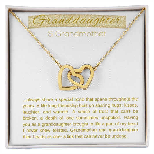 Interlocking Heart Necklace Granddaughter
