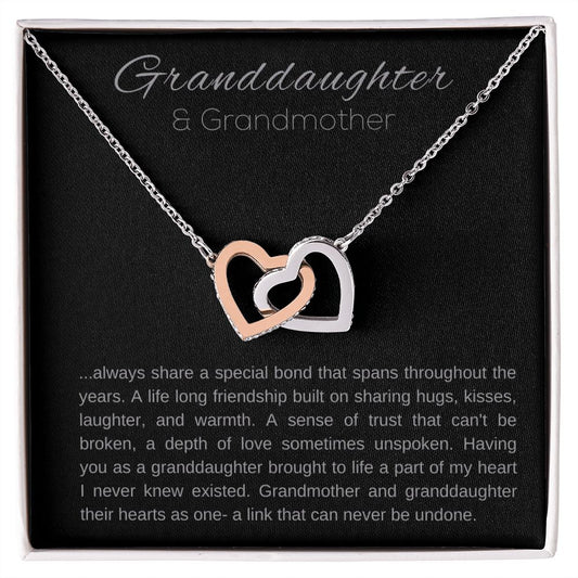 Interlocking Hearts Necklace Granddaughter
