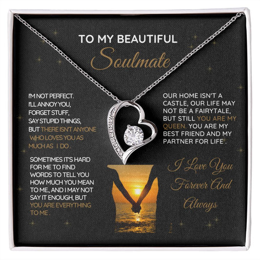 Soulmate Necklace Sunset: Forever Love
